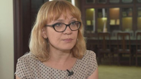 Dr Katarzyna Utracka, zastępca kierownika Pracowni Historycznej Muzeum Powstania Warszawskiego. Fot. PAP/Serwis wideo