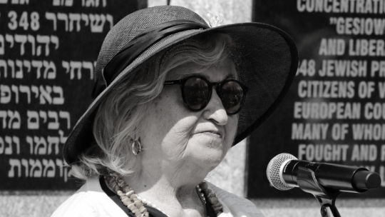 Warszawa, 05.08.2019. Uczestniczka Powstania Warszawskiego Lidia Markiewicz-Ziental podczas uroczystości rocznicy zdobycia przez Batalion "Zośka" obozu Gęsiówka.  Fot. T. Gzell