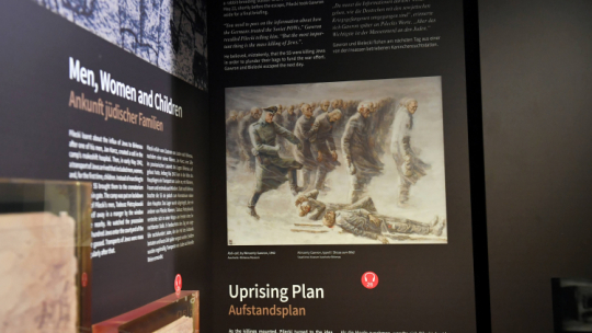 Berlin, Niemcy, 31.08.2020. Wystawa pt. "Ochotnik. Witold Pilecki i jego misja w Auschwitz" w Instytucie Pileckiego - oddział w Berlinie, 31 bm. przedstawiająca nieznane dotychczas w Niemczech losy rotmistrza.  PAP/M. Bielecki