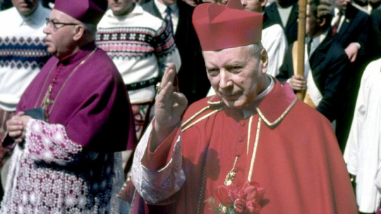 Prymas Polski, kardynał Stefan Wyszyński (P). Fot. PAP/J. Morek