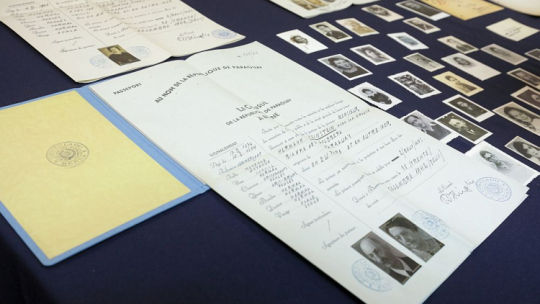 Wystawa towarzysząca prezentacji Listy Ładosia podczas konferencji prasowej w Instytucie Pileckiego w Warszawie, 12. 2019. Fot. PAP/P. Supernak