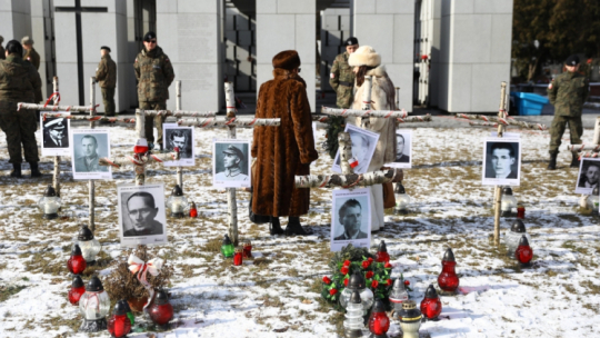 Warszawa, 01.03.2018. Uroczystości na Cmentarzu Wojskowym na Powązkach, w ramach obchodów Narodowego Dnia Pamięci Żołnierzy Wyklętych. Fot. PAP/R. Guz