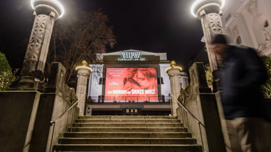 Berlin 28.02.2021. Jedno z kin przed oficjalnym otwarciem Berlinale. Fot. PAP/EPA