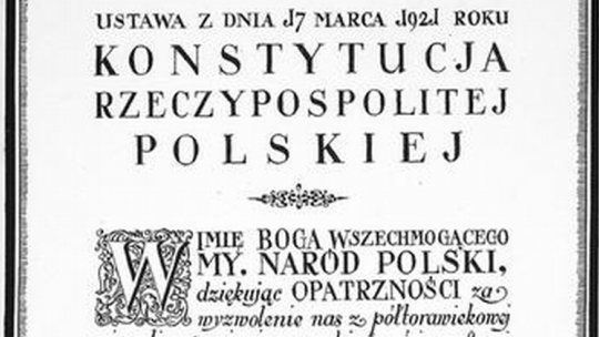 Pierwsza strona Konstytucji marcowej. Źródło: sejm.gov.pl