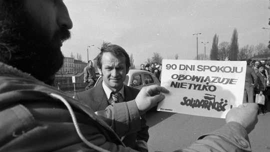 Kryzys bydgoski. Bydgoszcz, 03.1981. Fot. PAP/G. Rogiński