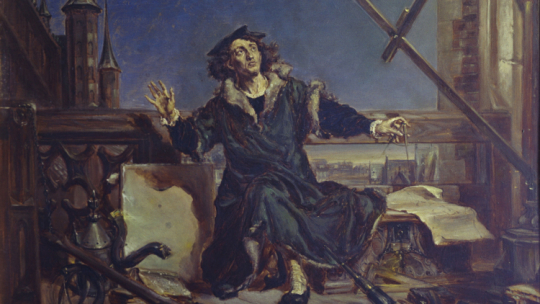 Kraków 06.1973. Obraz Jana Matejki pt. Astronom Kopernik, czyli rozmowa z Bogiem. 1872. Muzeum Uniwersytetu Jagiellońskiego. PAP/Reprodukcja 