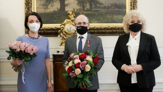 Roman Postek uhonorowany medalem Gloria Artis. Fot. Danuta Matloch / MKDNiS