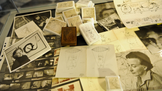 Warszawa, 28.01.2015. Archiwum Franciszki i Stefana Themersonów zostało przekazane do zbiorów Biblioteki Narodowej w Warszawie. Fot. M. Obara