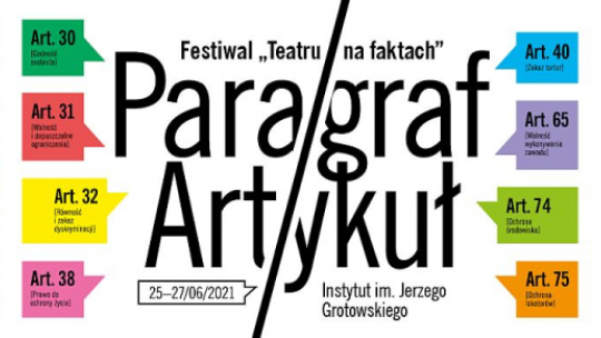 Festiwal „Paragraf/Artykuł” w Instytucie Grotowskiego we Wrocławiu