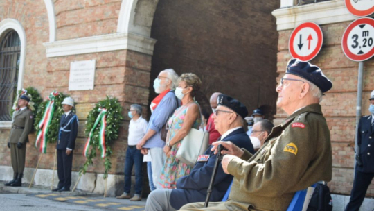 Uroczystości upamiętniające 77. rocznicę wyzwolenia Ankony przez 2. Korpus Polski. 18.07.2021. Źródło:  UdSKiOR