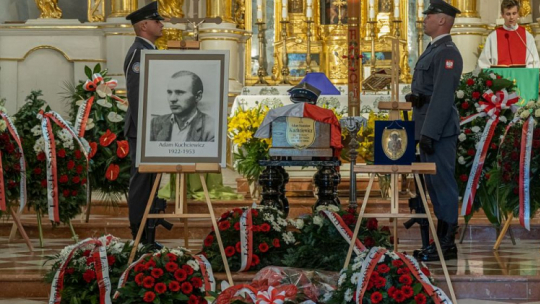 Uroczystości pogrzebowe ppor. Adama Kuchciewicza ps. Wiktor. Łęczna, 10.07.2021. Fot. Dawid Florczak/IPN Lublin