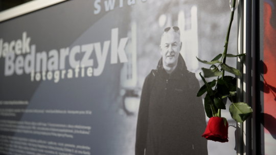 Otwarcie wystawy fotografii Jacka Bednarczyka pt. "Świat czeka". Fot. PAP/Ł. Gągulski