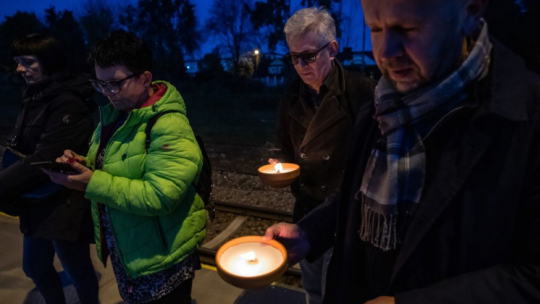 Uczestnicy Zamojskiego Marszu Pamięci. 15.10.2021. Fot. PAP/W. Jargiło
