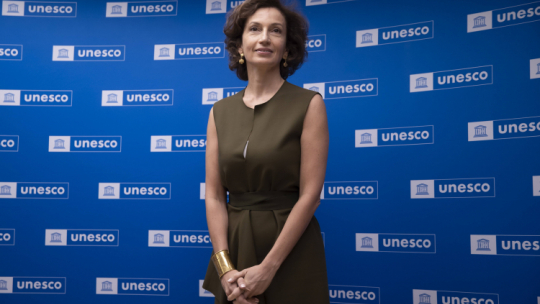 Dyrektor generalna UNESCO Audrey Azoulay. Fot. PAP/EPA