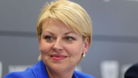 Przewodnicząca Związku Polaków na Białorusi Andżelika Borys. 2017 r. Fot. PAP/J. Kaczmarczyk