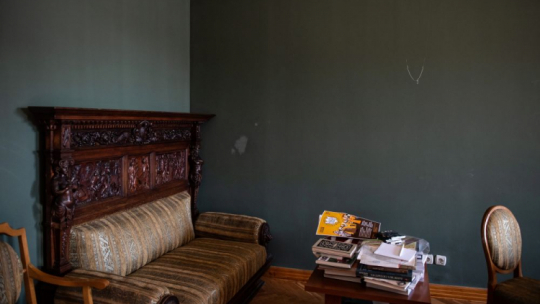 Wnętrza Muzeum Historycznego we Lwowie: najcenniejsze eksponaty placówki zostały zabezpieczone na czas trwania działań wojennych. 24.03.2022. Fot. PAP/W. Jargiło