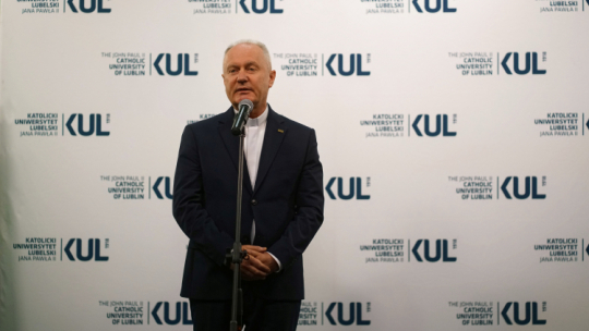 Rektor KUL ks. prof. Mirosław Kalinowski. fot. PAP/K. Zienkiewicz