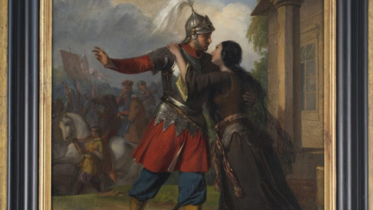 Dzieło Józefa Simmlera „Pożegnanie Wacława z Marią”. Źródło: Muzeum Ziemi Lubuskiej