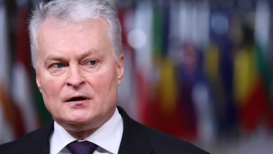 Prezydent Litwy Gitanas Nauseda. Fot. PAP/EPA