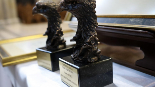 Łódź, 29.06.2022. Uroczystość wręczenia Nagrody Orła Jana Karskiego za rok 2022. Fot. PAP/R. Zawistowski