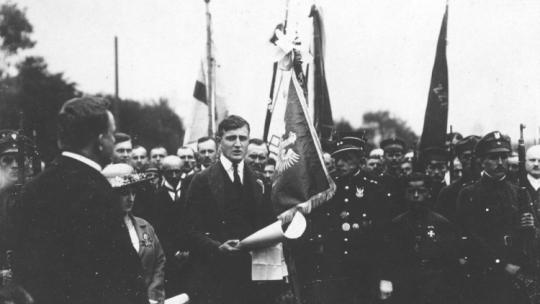 Uroczystość przejęcia Śląska przez Polskę: odczytanie aktu przejęcia Śląska.16.07.1922. Fot. NAC