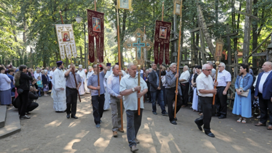 Grabarka, 19.08.2021. Uroczystości Święta Przemienienia Pańskiego w prawosławnym sanktuarium na św. Górze Grabarce. Fot. PAP/A. Reszko