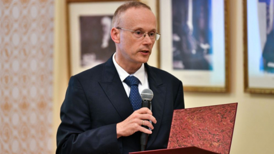 Dyrektor Zakładu Narodowego im. Ossolińskich dr Łukasz Kamiński. Fot. M. Kulczyński
