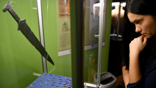 Nowa wystawa czasowa pt. "Chotyniec - wrota do antycznej Scytii" w Muzeum Zamkowym w Sandomierzu. Fot. PAP/P. Polak