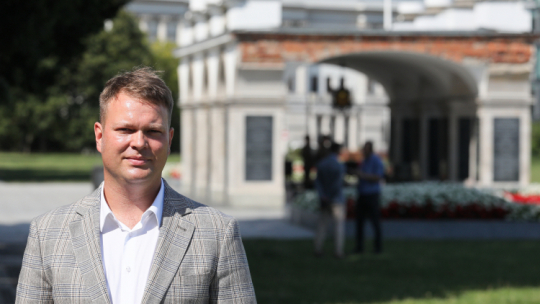 Prezes zarządu spółki Pałac Saski Jan Edmund Kowalski. Fot. PAP/P. Supernak