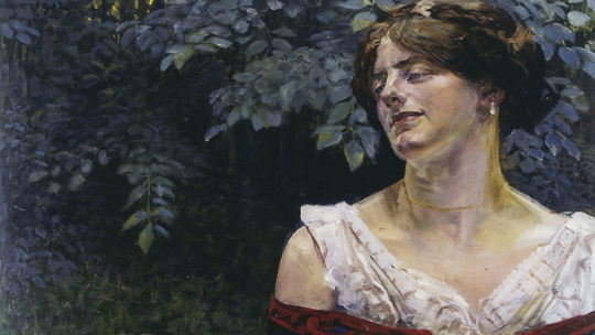 Jacek Malczewski "Chrystus i Samarytanka", 1912. Źródło: Muzeum Narodowe w Poznaniu