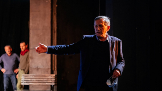 Reżyser Jan Englert podczas próby spektaklu „Trzy Siostry” w Teatrze Narodowym. Warszawa, 23.02.2021. Fot. PAP/A. Zawada