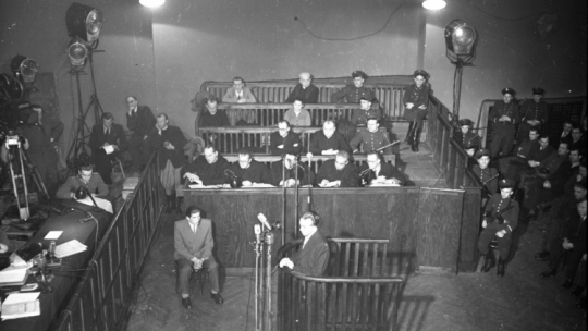 Proces księży Kurii Krakowskiej. Kraków, 21.01.1953. Fot. PAP/CAF/Z. Wdowiński