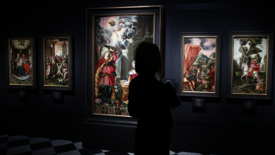 Otwarcie nowej wystawy czasowej pt. "Jacob Mertens i malarstwo krakowskie około roku 1600" na Zamku Królewskim na Wawelu w Krakowie. Fot. PAP/Ł. Gągulski