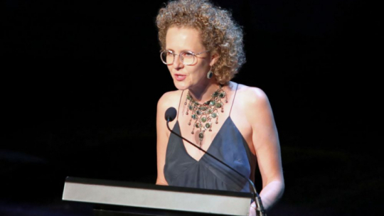 Tłumaczka Justyna Czechowska. Fot. PAP/S. Rozpędzik