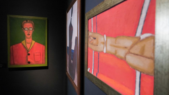 Wystawy "Jerzy Nowosielski. Przeciwpragnienia" w Kordegardzie Galerii Narodowego Centrum Kultury w Warszawie. Fot. PAP/M. Marek