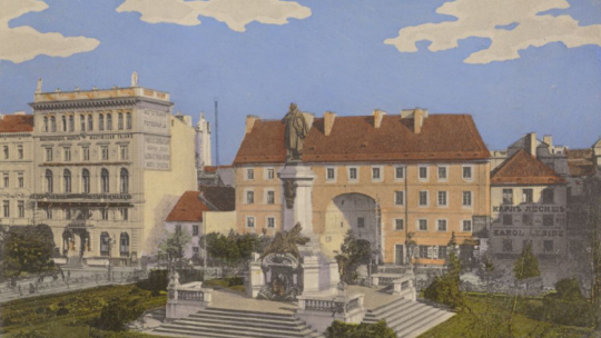 Pomnik Adama Mickiewicza w Warszawie. Źródło: CBN Polona