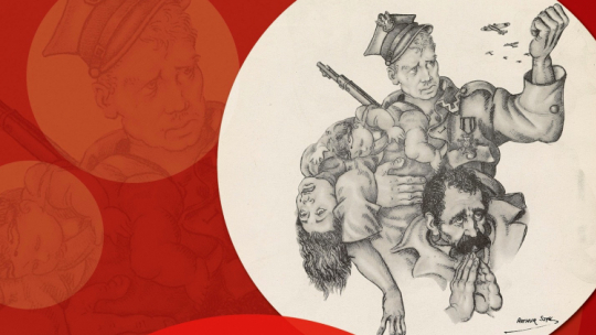 Plakat wystawy "Nowy porządek. Karykatury Artura Szyka". Źródło: Muzeum Niepodległości w Warszawie