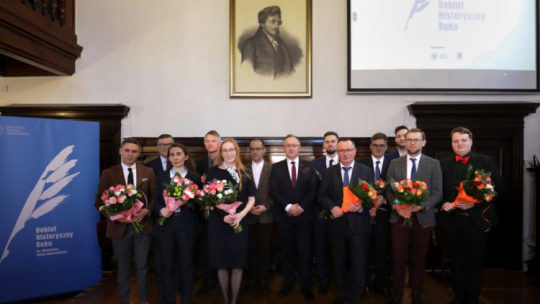Gala wręczenia nagród w konkursie „Najlepszy Debiut Historyczny Roku w zakresie historii najnowszej”. 14 marca 2024. Fot. Mikołaj Bujak (IPN)