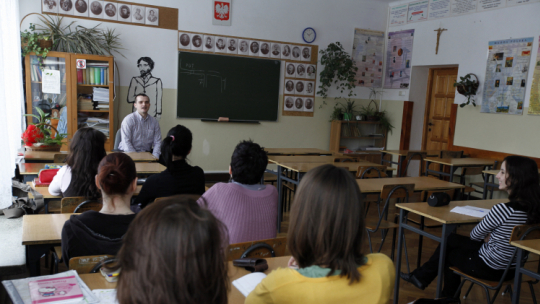 Lekcja religii w XXIV Liceum Ogólnokształcącym im. C.K. Norwida w Warszawie. Fot. PAP/G. Jakubowski