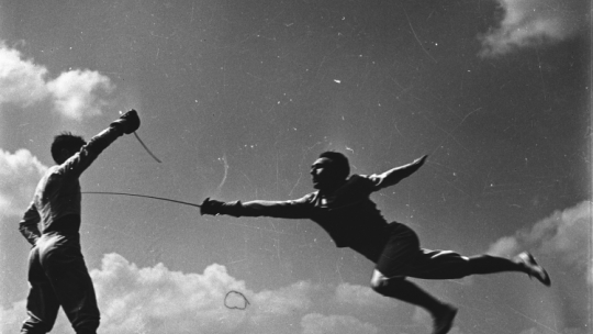 Jerzy Pawłowski (z prawej) w trakcie treningu z Wojciechem Zabłockim. Fot. PAP/CAF/W. Werner