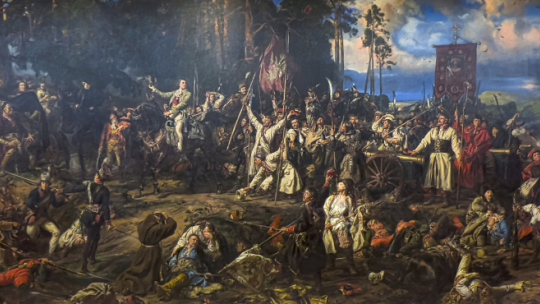 Kościuszko pod Racławicami – obraz Jana Matejki. Galeria Malarstwa Polskiego XIX wieku w krakowskich Sukiennicach.  PAP/J. Ochoński