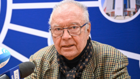 Krzysztof Zanussi w czerwcu 2024 roku na spotkaniu w Lublinie, fot. PAP/W. Jargiło
