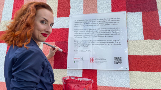 Prace nad muralem. Fot. Deutsch-Polnische Gesellschaft Berlin e.V.