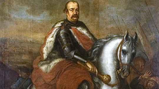 Alegoryczny portret konny Jerzego Sebastiana Lubomirskiego ze zbiorów Muzeum Pałacu w Wilanowie.