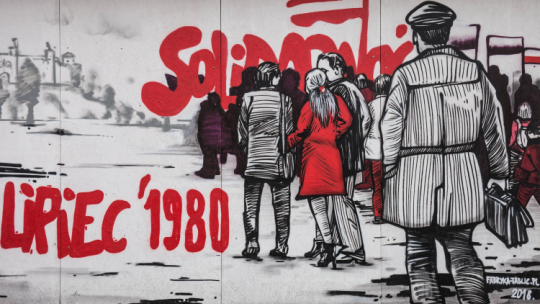 Plakat Lubelski Lipiec 1980 roku, fot. PAP/W. Jargiło