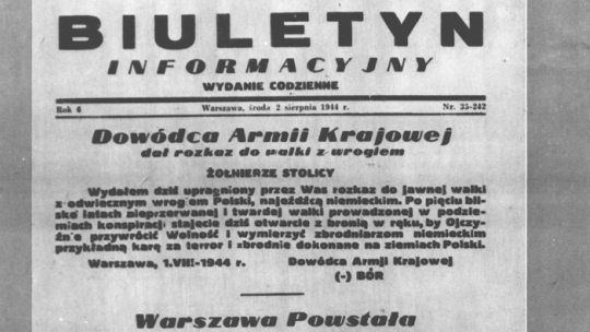Biuletyn Infornmacyjny z 2 sierpnia 1944r. PAP/CAF/Reprodukcja 