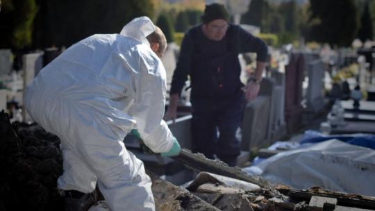 Poszukiwania ofiar zbrodni komunistycznych w Cieszynie. Fot. portal IPN.