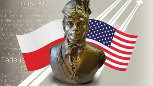 Plakat wydany z okazji otwarcia mostu Tadeusza Kościuszki w Nowym Jorku, fot. materiały prasowe