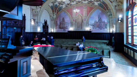 Aula Akademii Muzycznej im. Karola Szymanowskiego w Katowicach. Fot. PAP/A. Grygiel