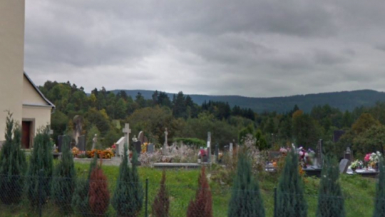 Cmentarz w Boboszowie. Źródło: Google Maps – Street View